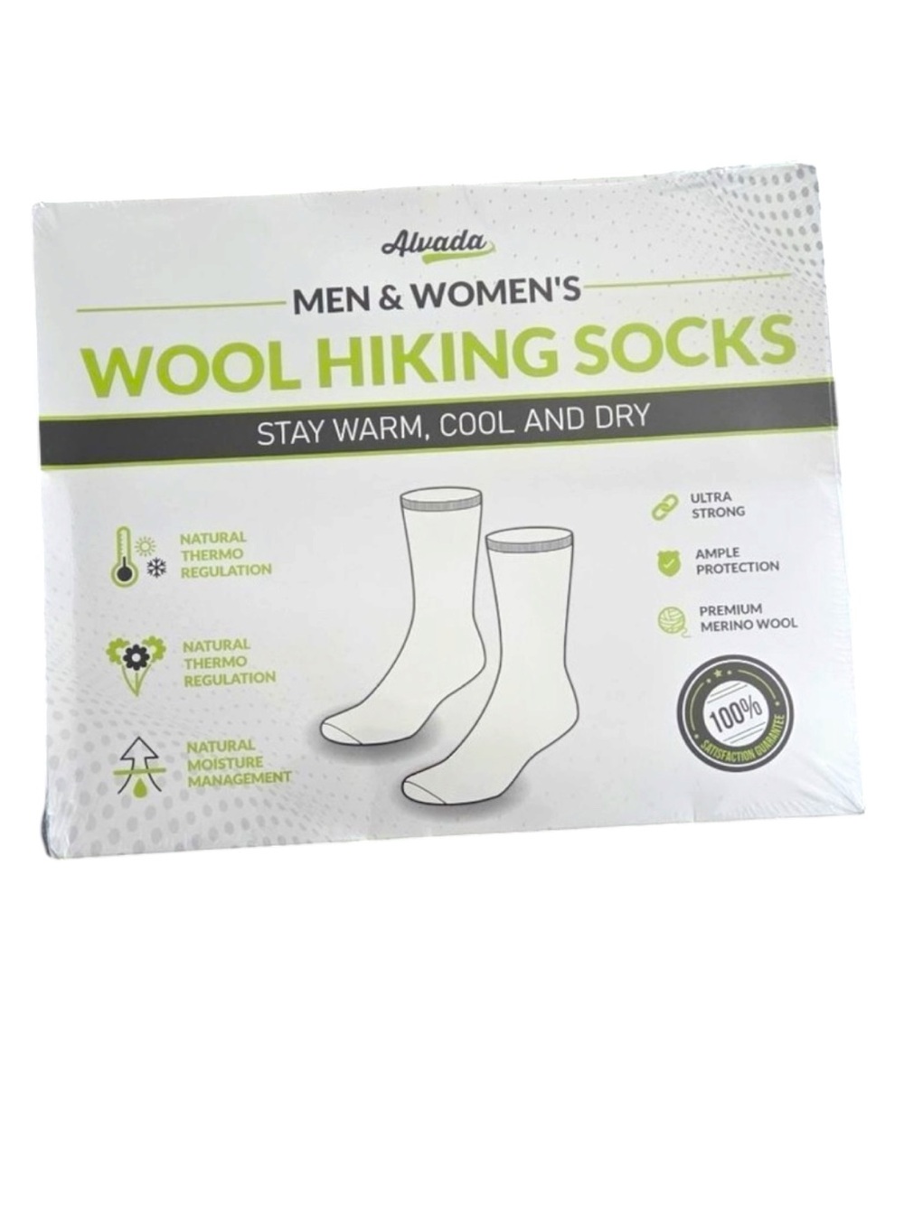 Merino Wool Hiking Socks 3 Pairs Thermal Crew Boot Sz L XL